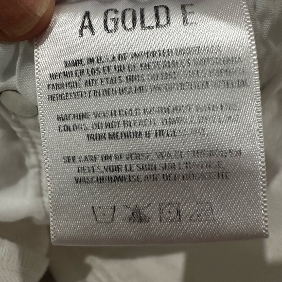 Agolde Criss Cross Straight Leg Jeans Size 27 White Button Fly Raw Hem Women's - Picture 6 of 10